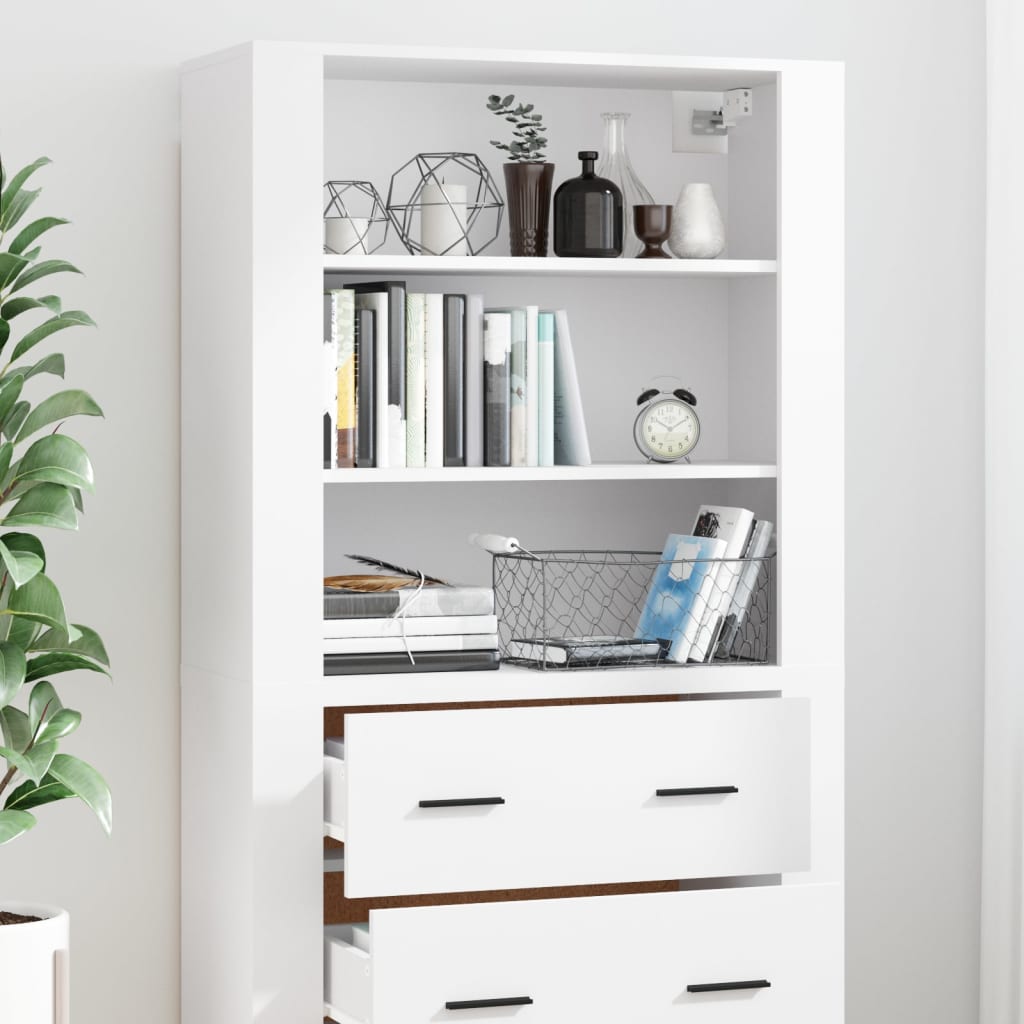 Highboard Engineered Wood White
