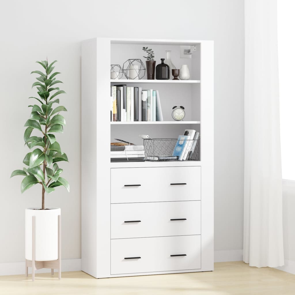 Highboard Engineered Wood White