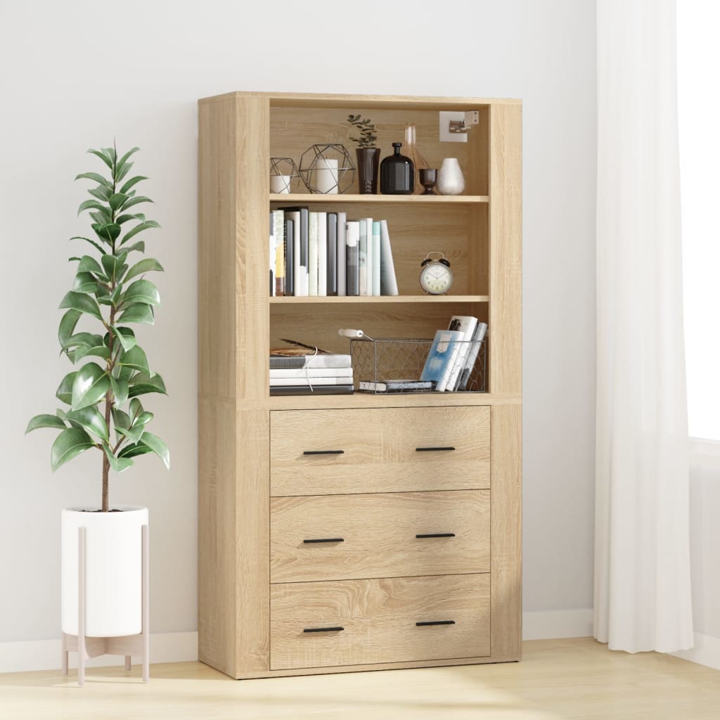 Highboard Engineered Wood Sonoma oak