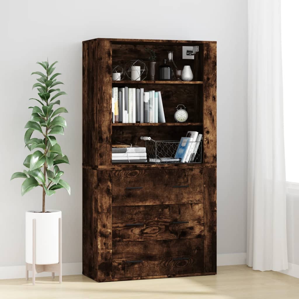 Highboard Engineered Wood Smoked oak