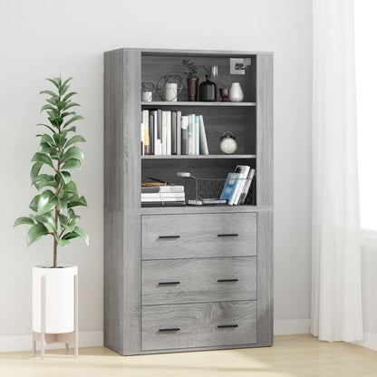 Highboard Engineered Wood Grey sonoma