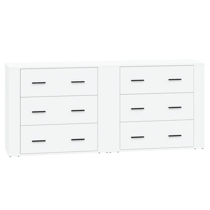 Sideboards 2 pcs Engineered Wood White