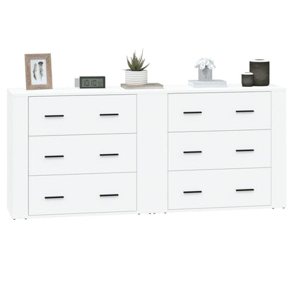 Sideboards 2 pcs Engineered Wood White