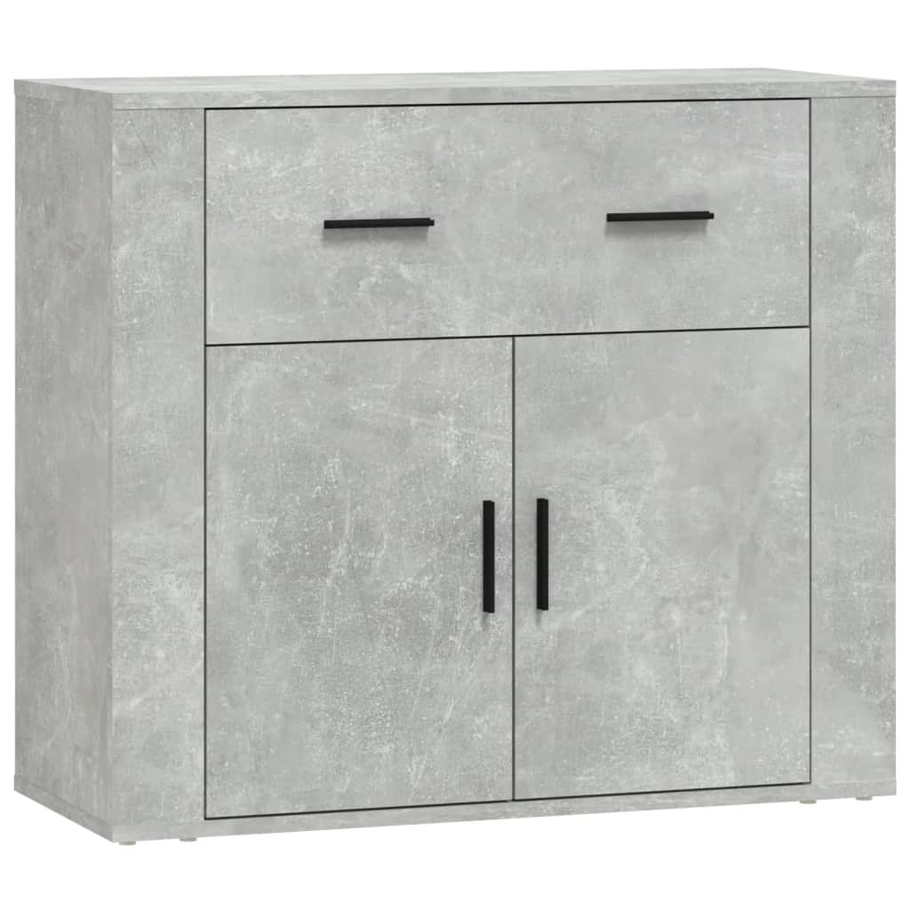 vidaXL Sideboards 3 pcs Concrete Grey Engineered Wood 6