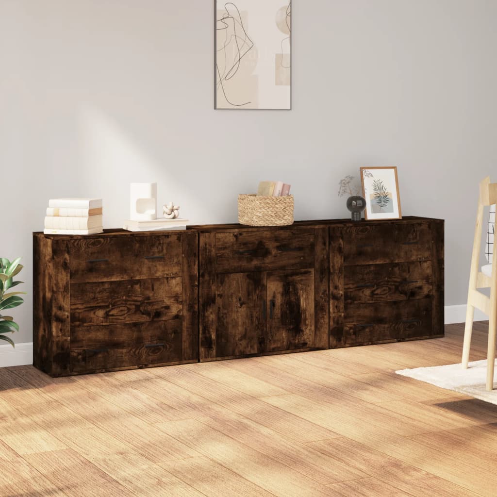 vidaXL Sideboards 3 pcs Engineered Wood