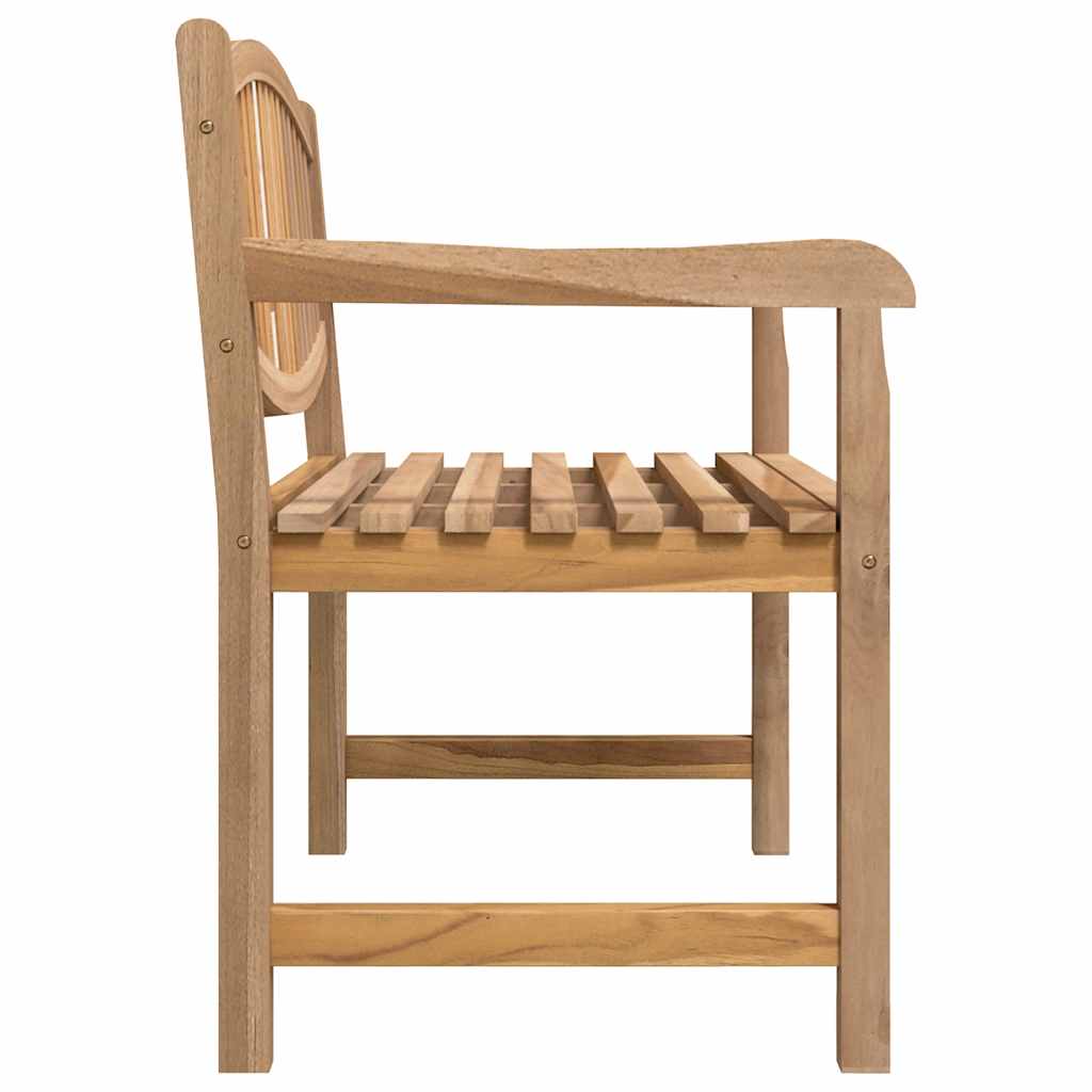 Garden Bench Solid Teak Wood 114 cm 87 cm 59 cm