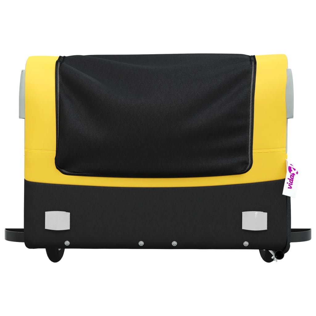 Bike Trailer Black and 45 kg Iron Width 137 cm Yellow