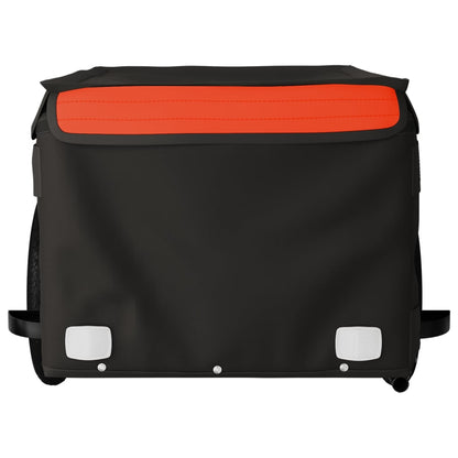 vidaXL Bike Trailer Black and Orange 30 kg Iron