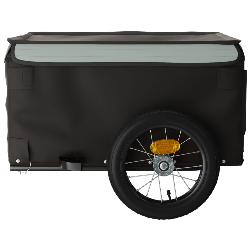 vidaXL Bike Trailer Black and Grey 30 kg Iron