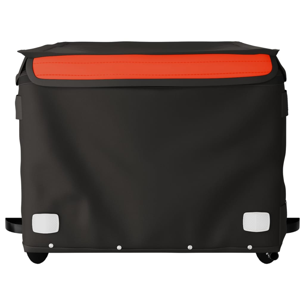 vidaXL Bike Trailer Black and Orange 45 kg Iron