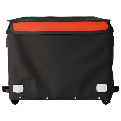 vidaXL Bike Trailer Black and Orange 45 kg Iron