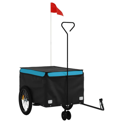 Bike Trailer Black and 45 kg Iron Height 59 cm Blue 137 cm 68 cm