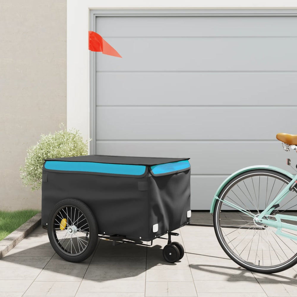 vidaXL Bike Trailer Black and 45 kg Iron Height 59 cm