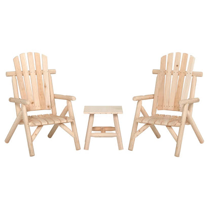vidaXL 3 Piece Garden Lounge Set Solid Wood Spruce Natural