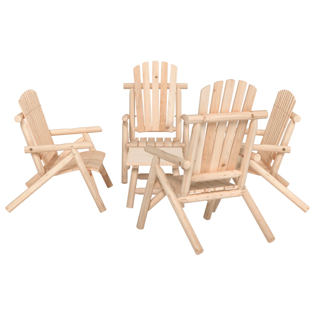 vidaXL 5 Piece Garden Lounge Set Solid Wood Spruce 1