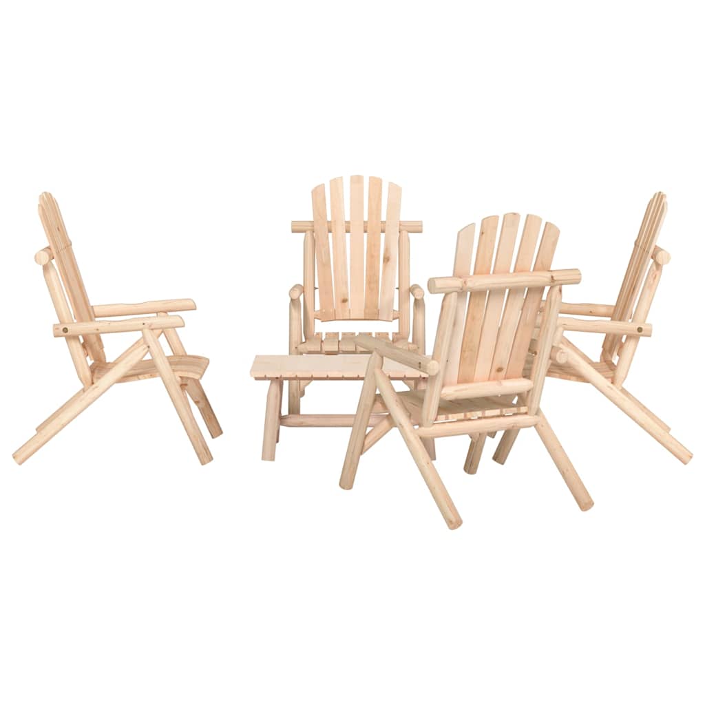 vidaXL 5 Piece Garden Lounge Set Solid Wood Spruce 1