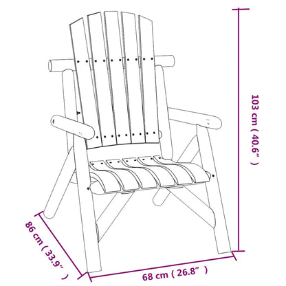 vidaXL 5 Piece Garden Lounge Set Solid Wood Spruce 6