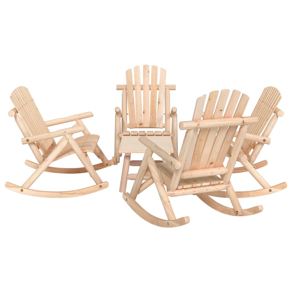 vidaXL 5 Piece Garden Lounge Set Solid Wood Spruce 1