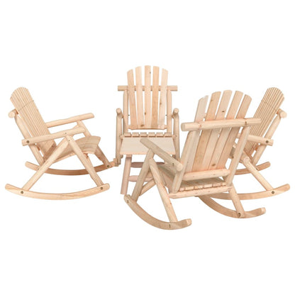 vidaXL 5 Piece Garden Lounge Set Solid Wood Spruce 1