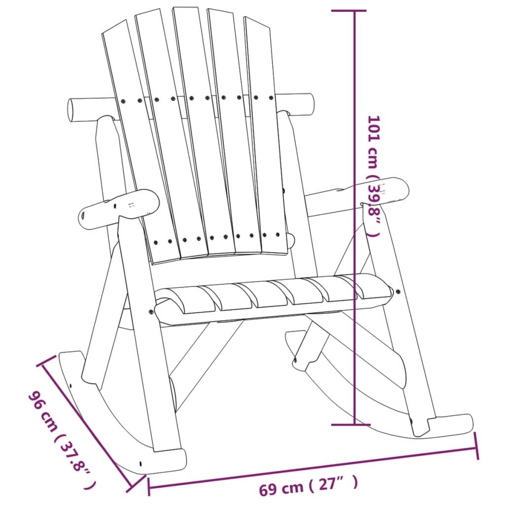 vidaXL 5 Piece Garden Lounge Set Solid Wood Spruce 6