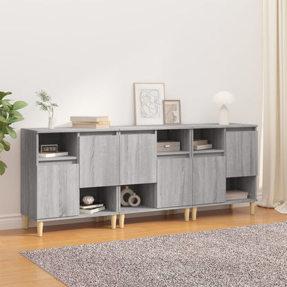 Sideboards 60x35x70 cm Engineered Wood 3 pcs Grey sonoma
