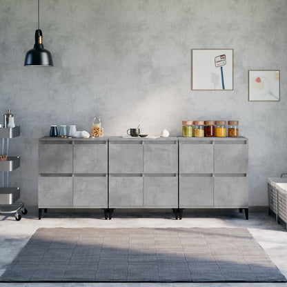 Sideboards 60x35x70 cm Engineered Wood 3 pcs Concrete grey