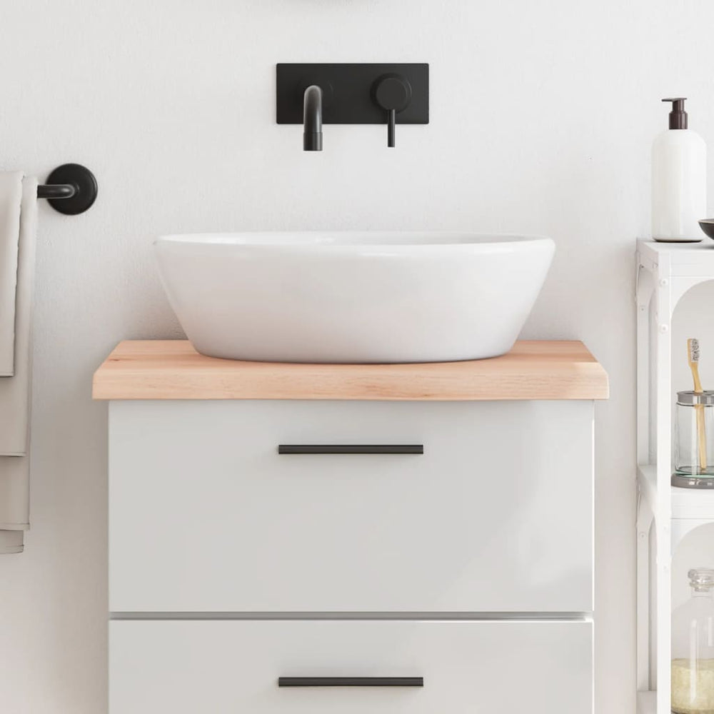 vidaXL Bathroom Countertop 40x60x(2-4) Untreated Solid Wood Natural