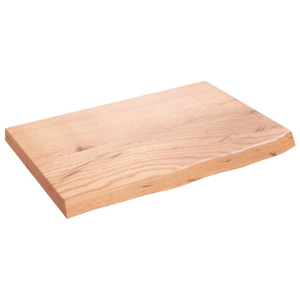 Bathroom Countertop 40x40x(2-4) Solid Wood Light Brown 60 cm