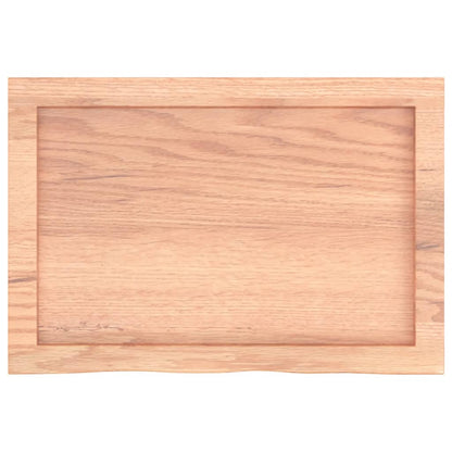 Bathroom Countertop 40x40x(2-4) Solid Wood Light Brown 60 cm