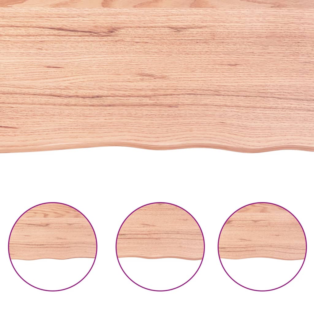 Bathroom Countertop 40x40x(2-4) Solid Wood Light Brown 60 cm