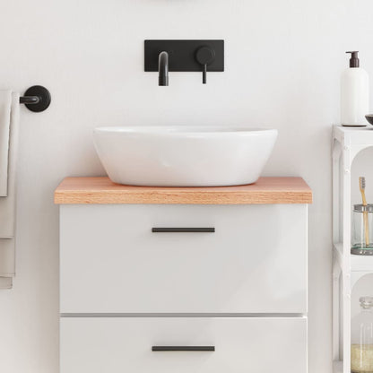 Bathroom Countertop 40x40x(2-4) Solid Wood Light Brown 60 cm