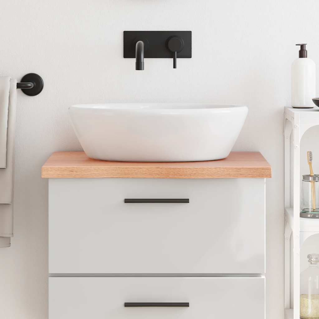 Bathroom Countertop 40x50x(2-4) Solid Wood Light Brown 60 cm