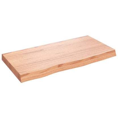Bathroom Countertop 60x40x(2-6) Solid Wood Light Brown 80 cm