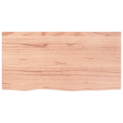 Bathroom Countertop 60x40x(2-6) Solid Wood Light Brown 80 cm
