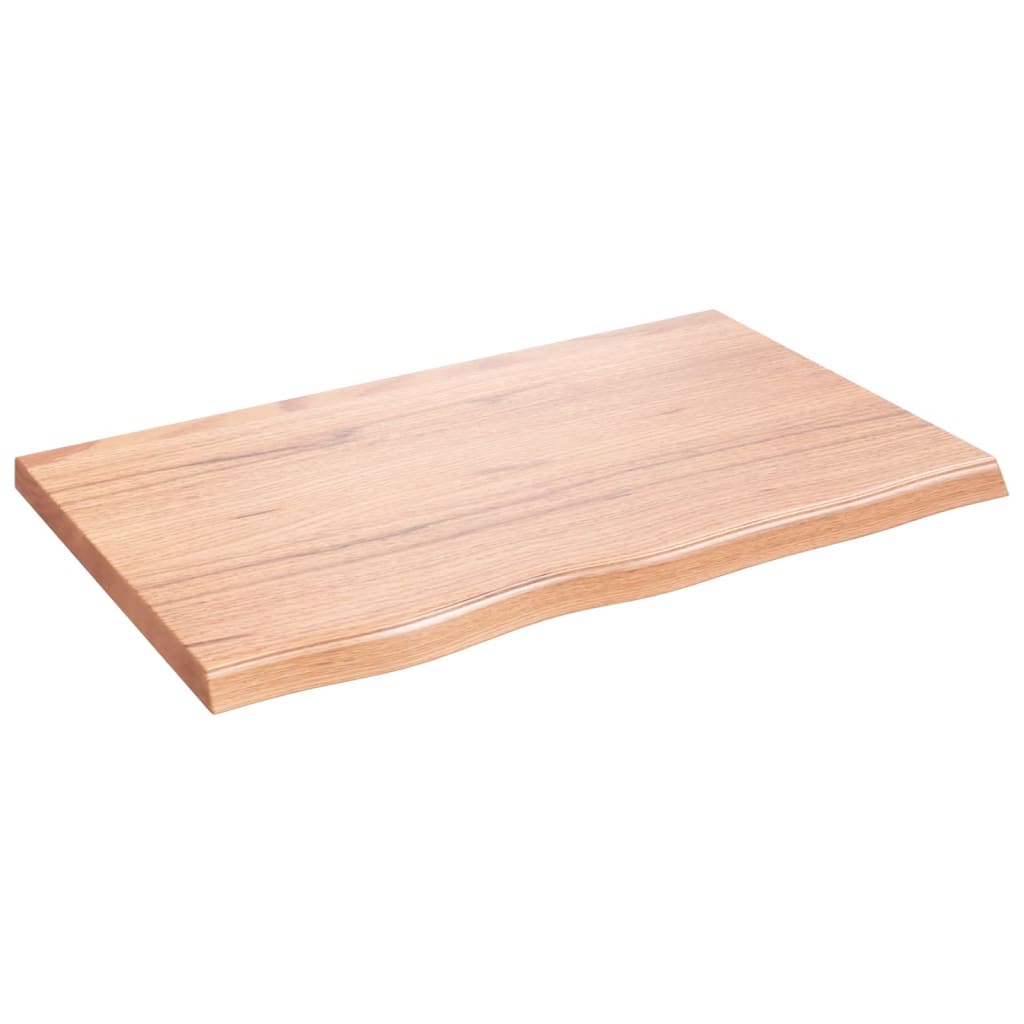 Bathroom Countertop 40x50x(2-4) Solid Wood Light Brown 80 cm