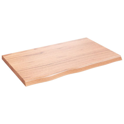 Bathroom Countertop 40x50x(2-4) Solid Wood Light Brown 80 cm