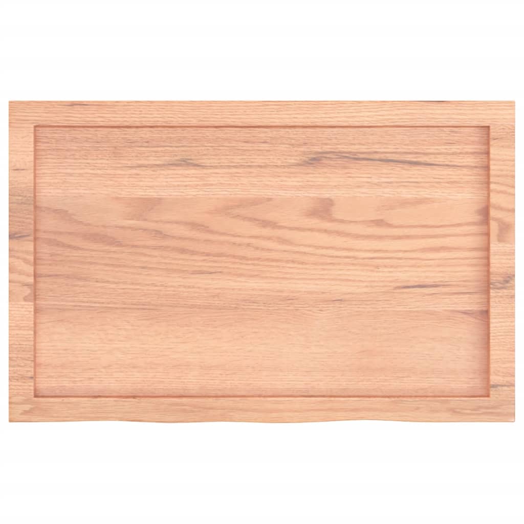 Bathroom Countertop 40x50x(2-4) Solid Wood Light Brown 80 cm