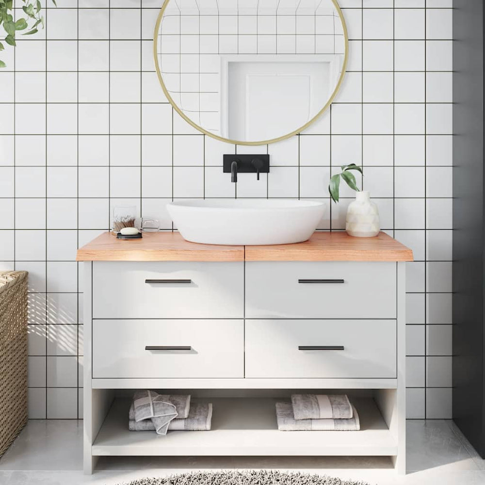 vidaXL Bathroom Countertop 40x60x(2-4) Solid Wood Light Brown