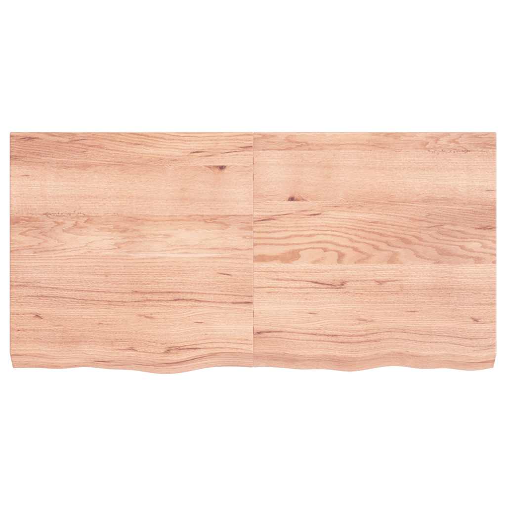 Bathroom Countertop 40x60x(2-6) Solid Wood Light Brown 120 cm