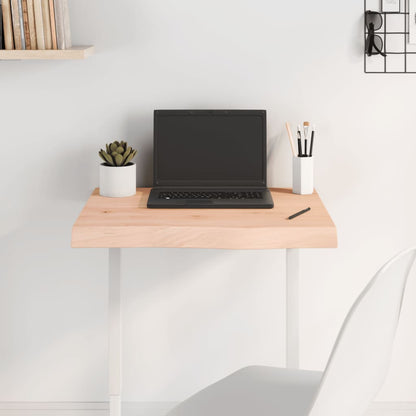 Table Top 60x50x(2-6) Untreated Solid Wood Oak Natural 60 cm
