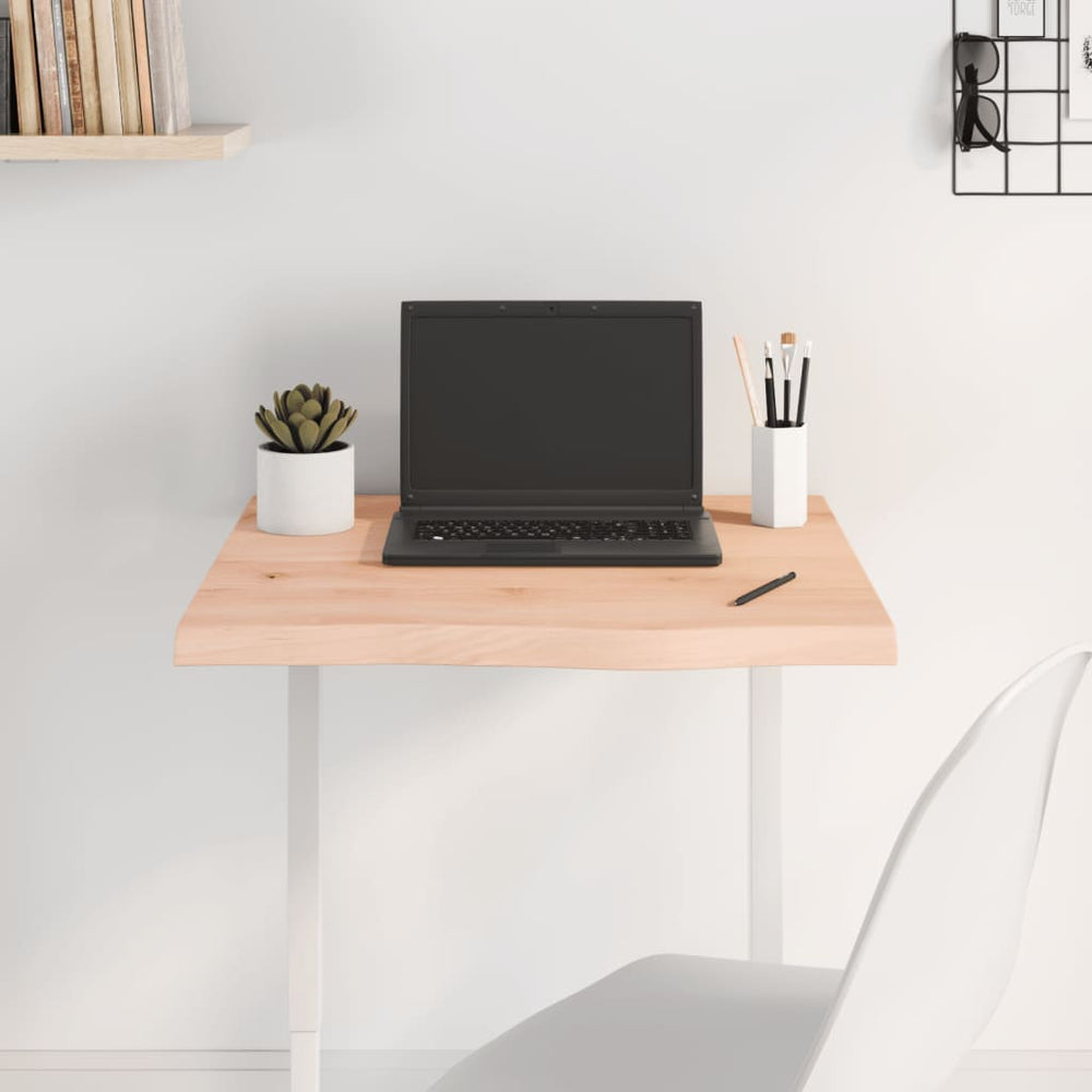 vidaXL Table Top 60x60x(2-4) Untreated Solid Wood Oak Natural