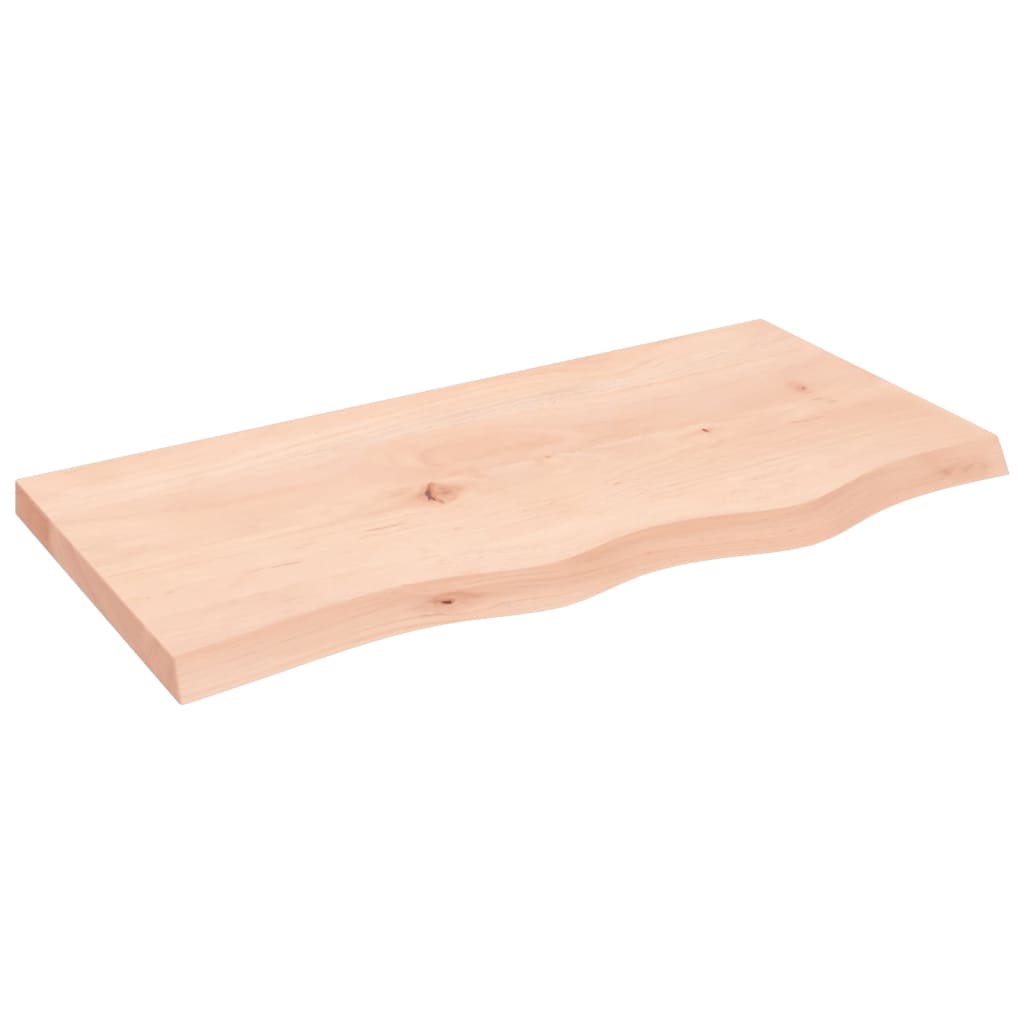 Table Top 60x40x(2-4) Untreated Solid Wood Oak Natural 80 cm