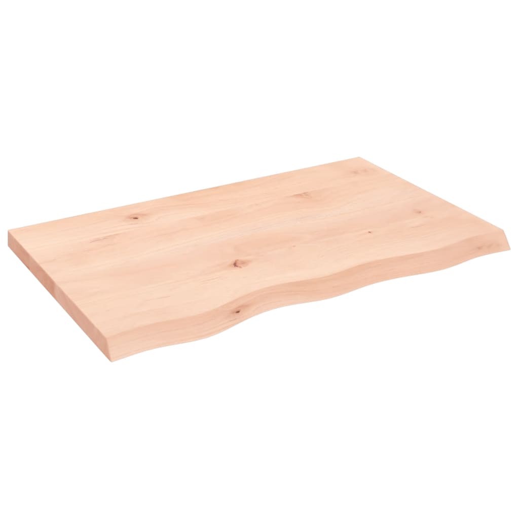 Table Top 60x50x(2-4) Untreated Solid Wood Oak Natural 80 cm