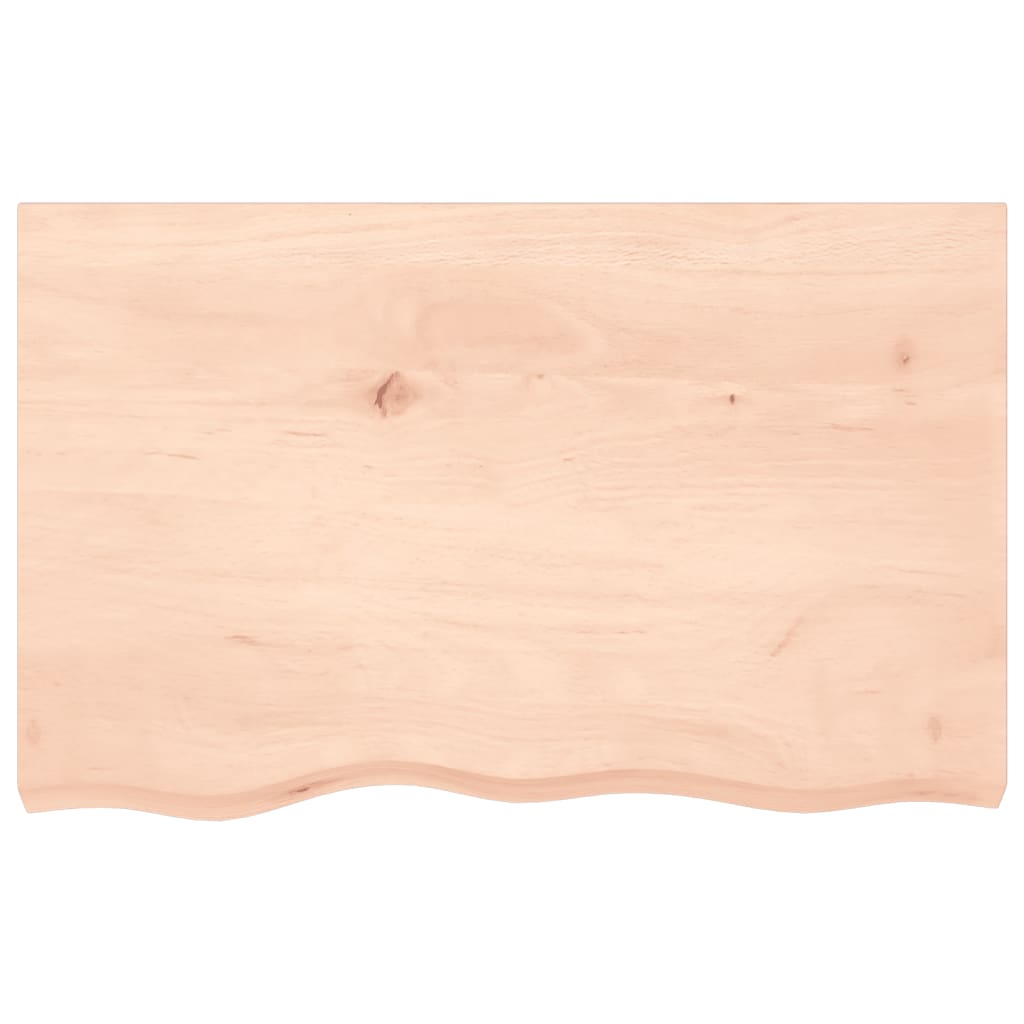 Table Top 60x50x(2-4) Untreated Solid Wood Oak Natural 80 cm