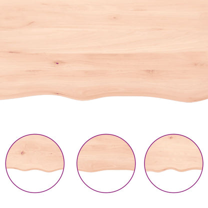 Table Top 60x50x(2-4) Untreated Solid Wood Oak Natural 80 cm