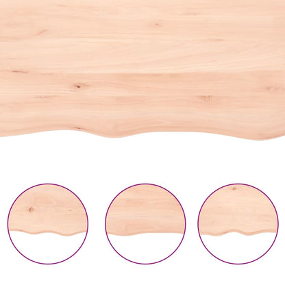 Table Top 60x60x(2-4) Untreated Solid Wood Oak Natural 100 cm
