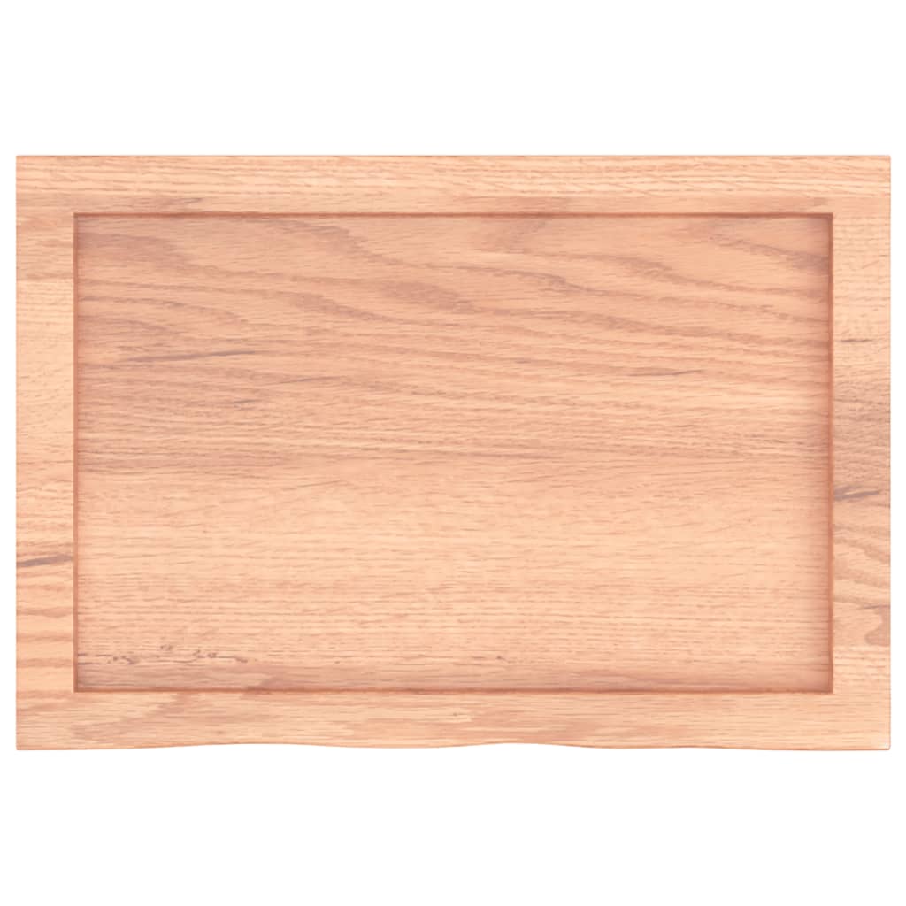 Table Top 60x40x(2-4) Treated Solid Wood Oak Light Brown 60 cm