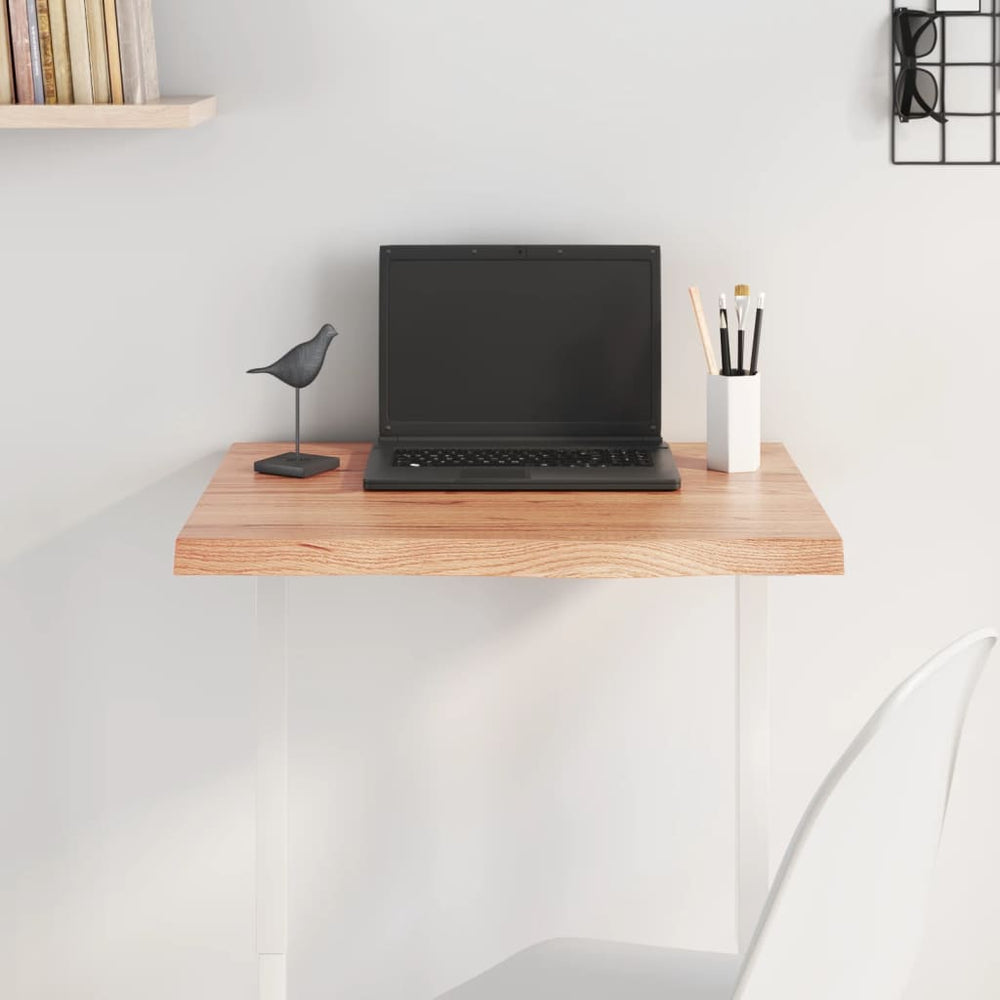 vidaXL Table Top 60x40x(2-4) Treated Solid Wood Oak Light Brown