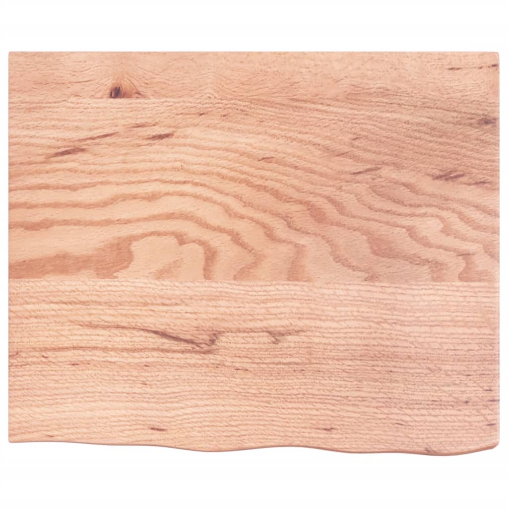 Table Top 60x50x(2-6) Treated Solid Wood Oak Light Brown 60 cm