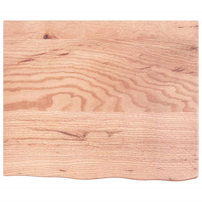 Table Top 60x50x(2-6) Treated Solid Wood Oak Light Brown 60 cm